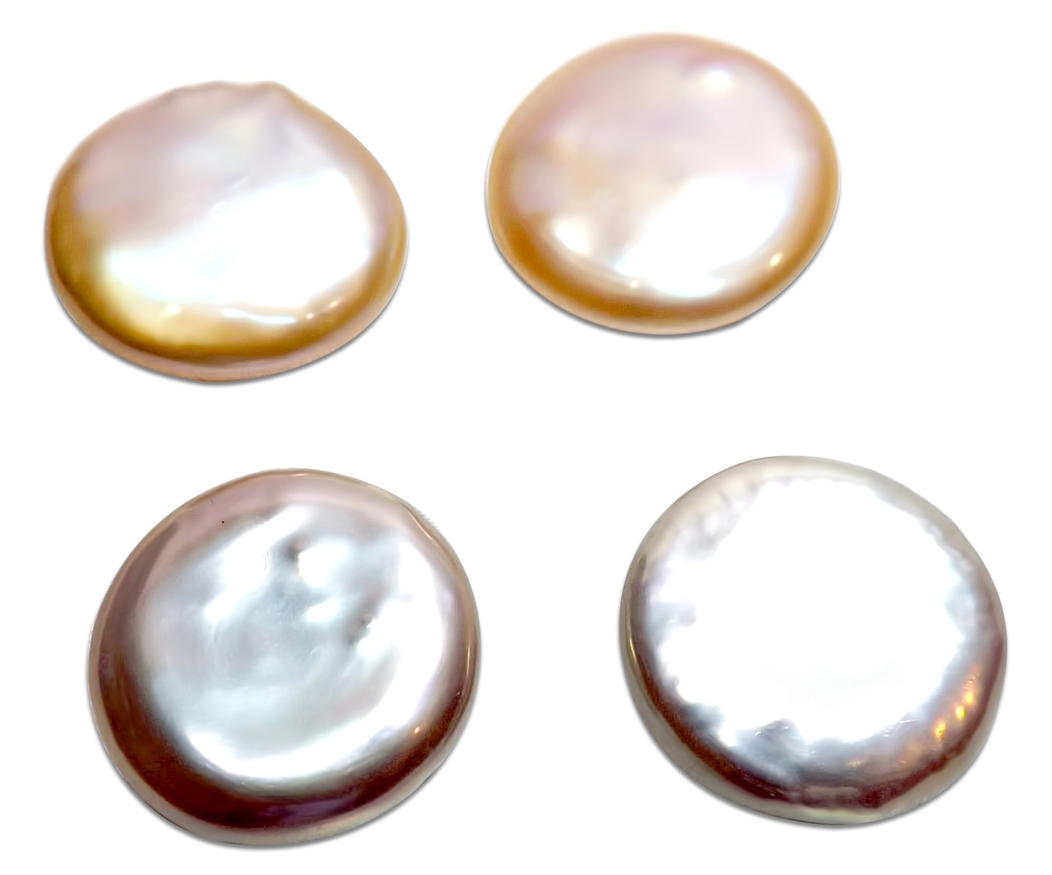 Keepsake Un-drilled Coin Pearl in Pink or Lavender