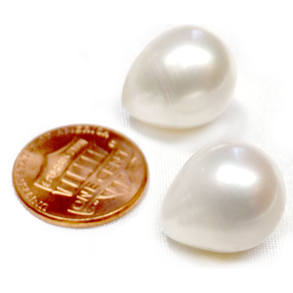 Huge Sized 13-14mm Drop Shaped Individual AA Pearl