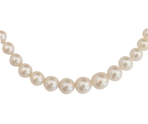 18in Graduated White Round Pearl Necklace