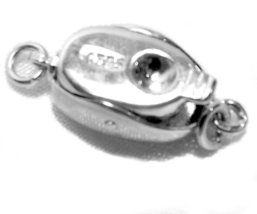925 Sterling Silver Safety Pearl Clasp
