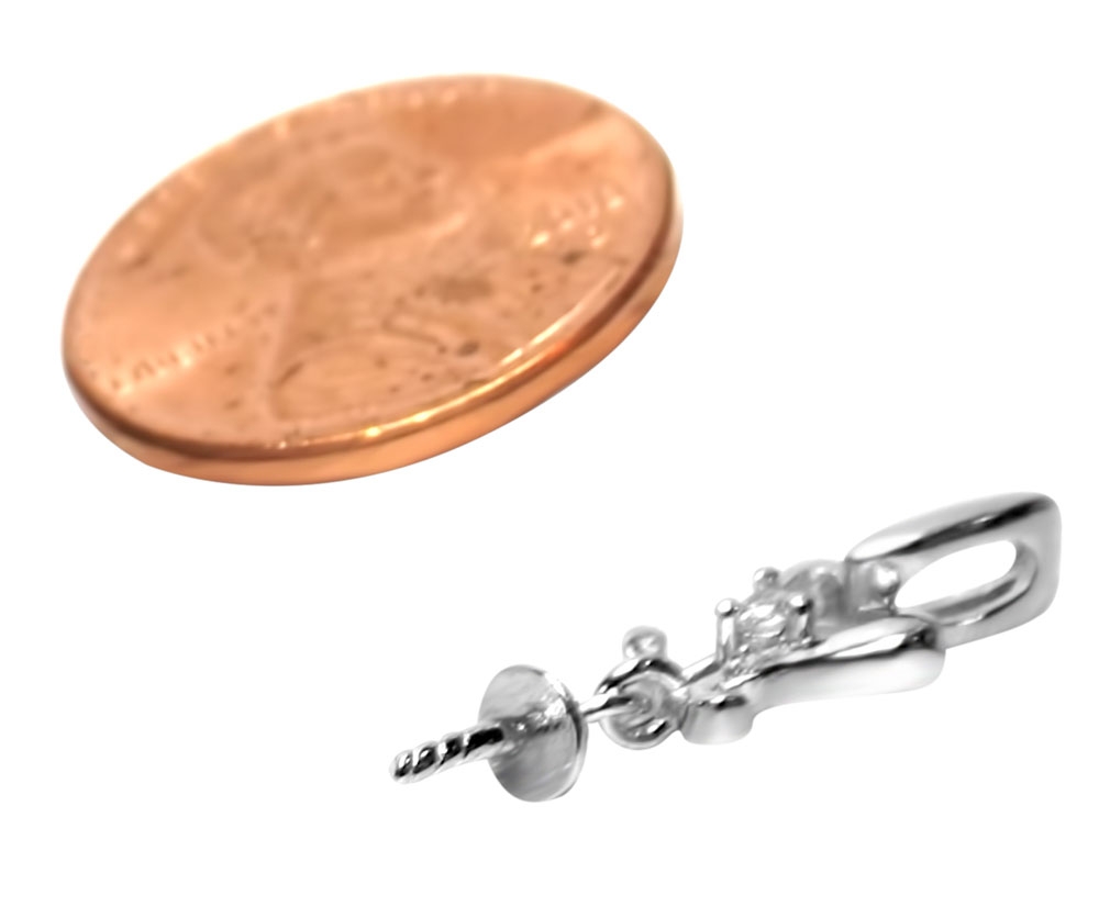 925 Sterling Silver Pendant Setting with a Heart Shaped Design