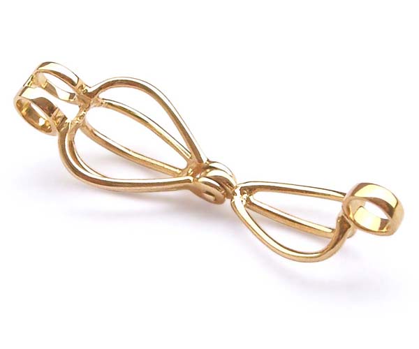 14K Solid Gold Heart Shaped Cage for Your Keepsake Pearl