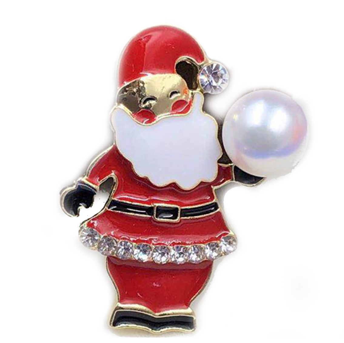 Santa Claus Real Pearl Brooch or Pendant