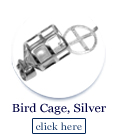 bird cage in sterling silver
