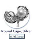 round pearl cage in sterling silver