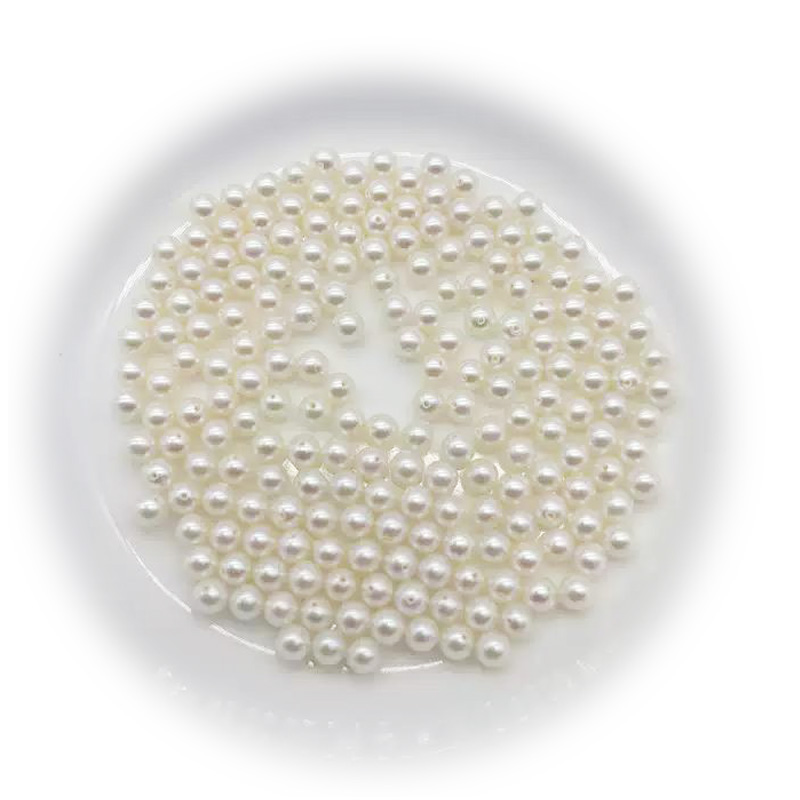 2.5-3mm Loose AA+ or AAA Round Pearl, Sold by 10 Pieces, Undrilled or Half Drilled