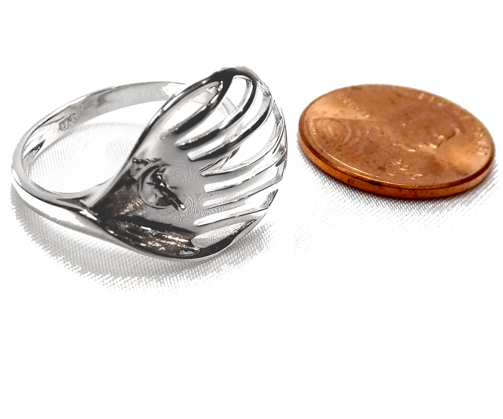 Large Open on Top Adjustable Sized 925 Sterling Silver Ring Setting