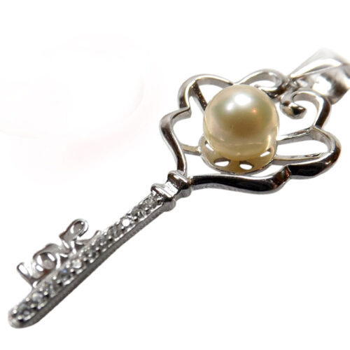 Large 925 Sterling Silver Pearl Pendant