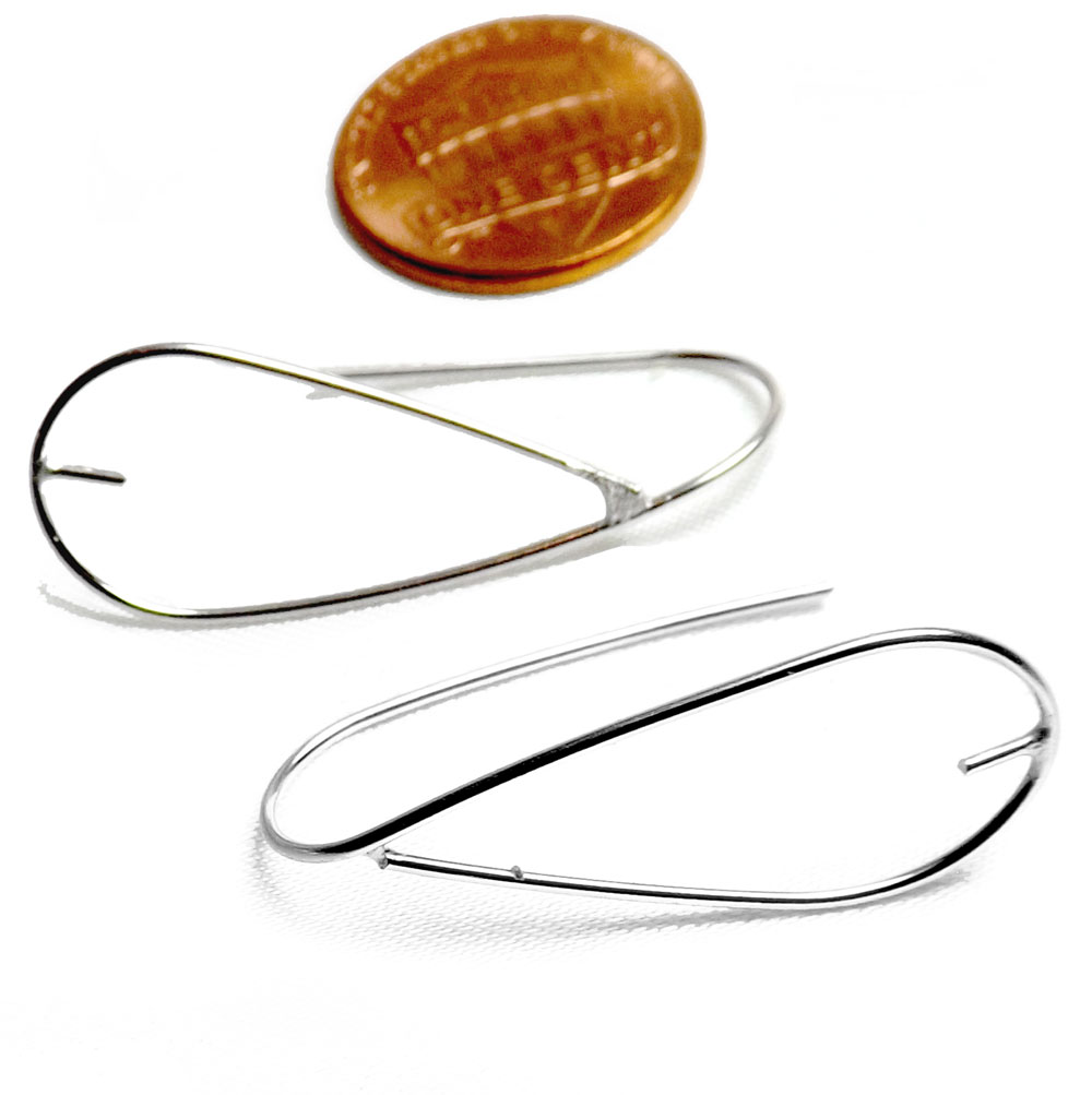 Large Silver Earrings Settings