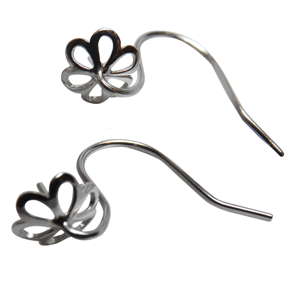 silver dangling pearl settings