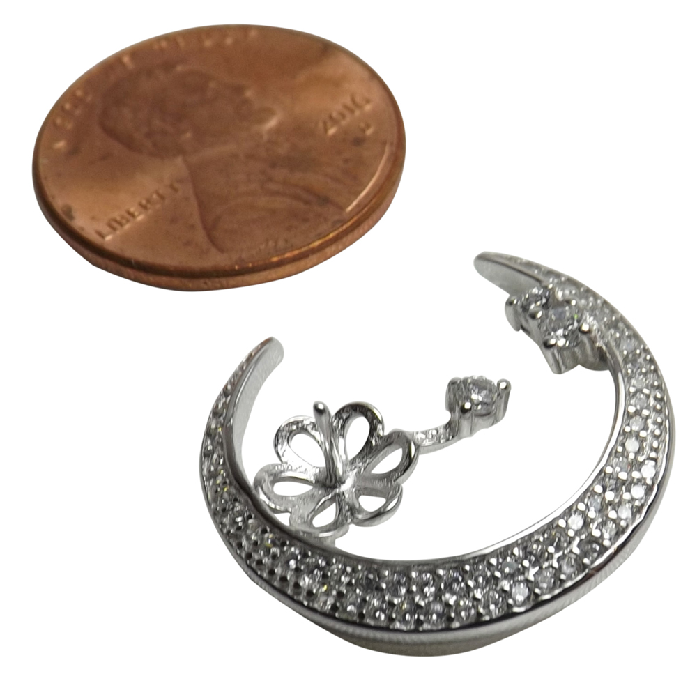 Silver Pearl Pendant Settings