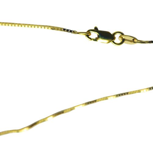 14k yellow gold chain with a lobster clasp
