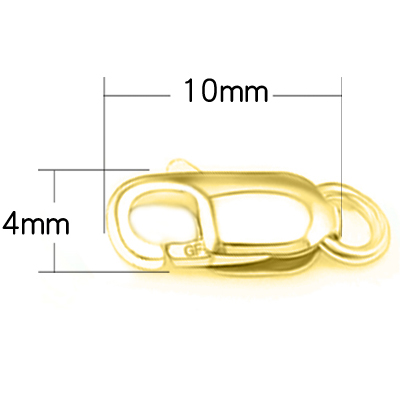 10mm sized 18K Yellow Gold Lobster Claw Clasp with an Open Jump Ring