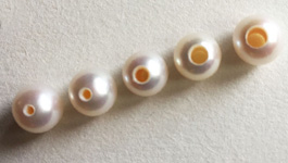 round pearls strands with larger hole