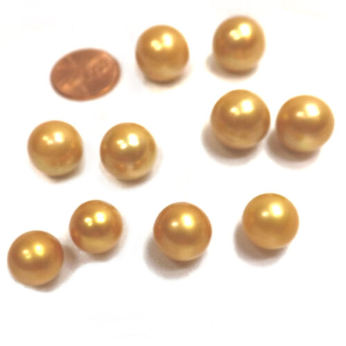 Golden colored Loose Edison single pearl