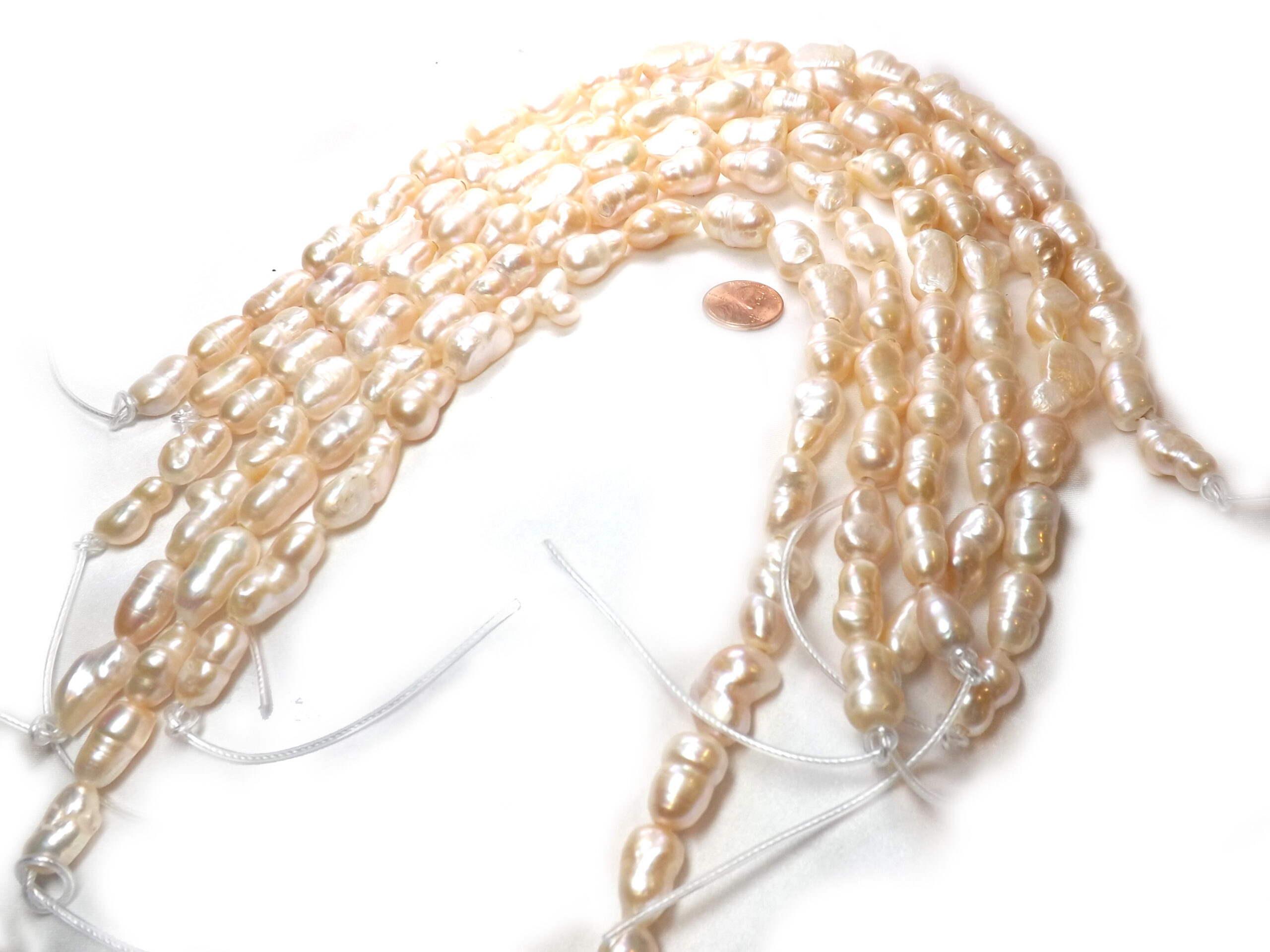 Length Drilled pink colored Pearls Strand drilled 2.5mm holes