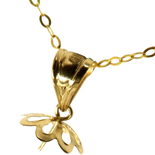 18k yellow gold dangling pearl pendant setting