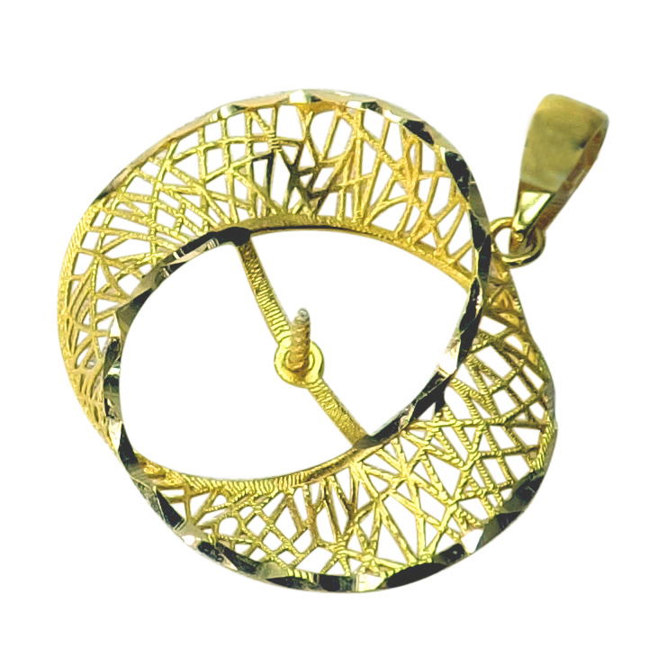 18K Yellow Gold Pearl Pendant Setting