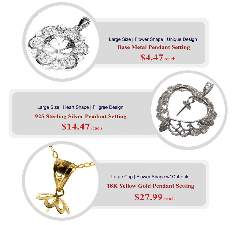 pearl pendant settings pearl pendant settings