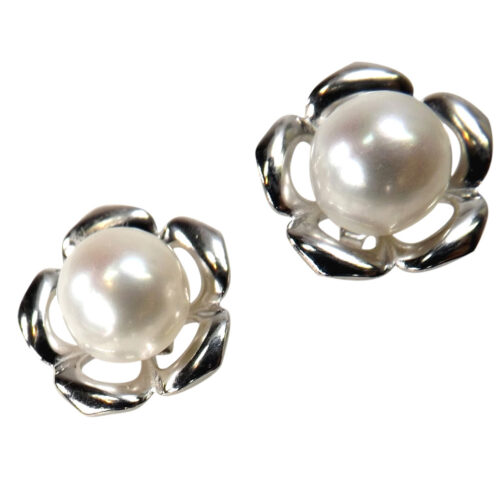 925 sterling silver pearl earrings