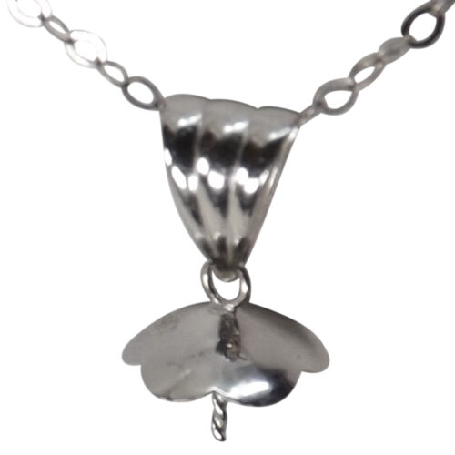 18k White gold Large Cap pendant setting