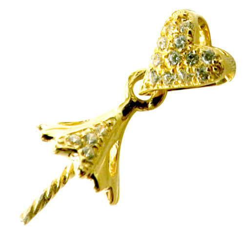 18k diamond pearl pendant setting