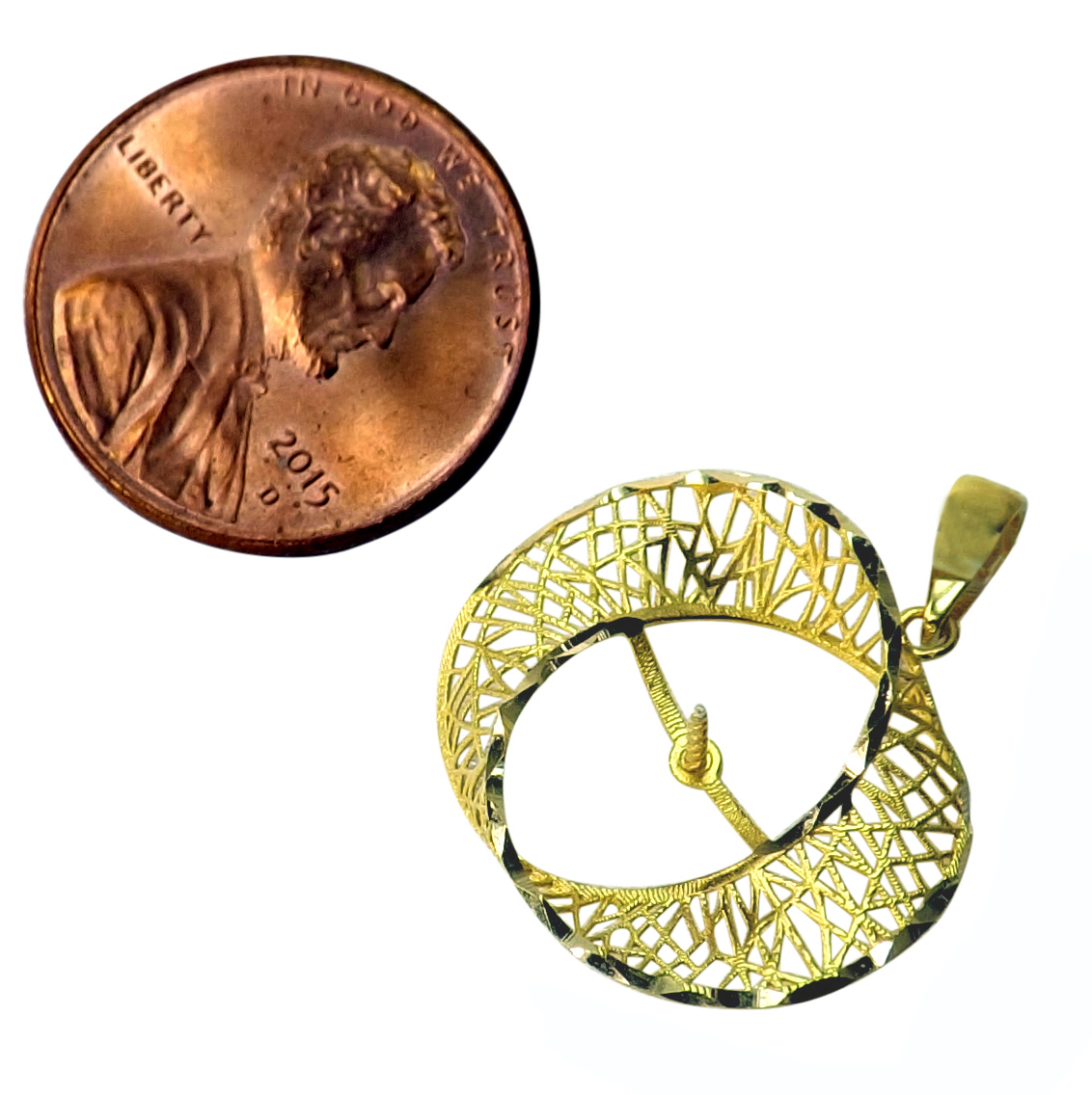 18ky gold pearl pendant setting