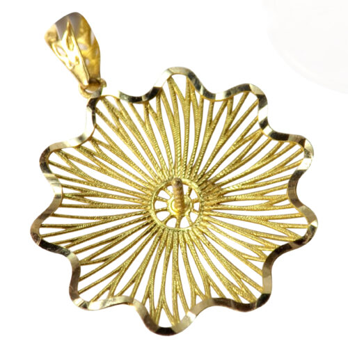 18k yellow gold large pearl pendant setting