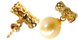 Filigree 18K Gold Pendant Settings Filigree 18K Gold Pendant Settings