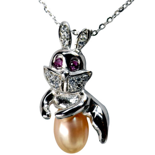 Drop Pearl Pendant with 925 Sterling Silver Necklace