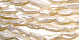 White Biwa Pearls