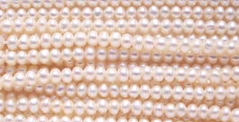 3-4mm Button Pearl Strands