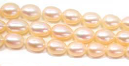 4mm Oval Shaped Pearl Strand