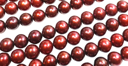 9-10mm Cranberry Round Pearls