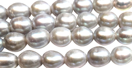 8-9mm Oval Pearls Drilled