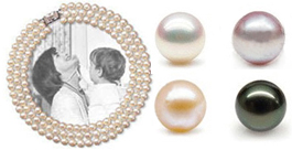 Jackie O Famous Look-a-like 3-row 7-8mm Round AA+ Pearl Necklace