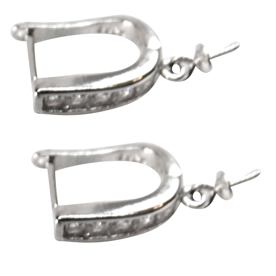 925 sterling silver leverback pearl earrings Settings