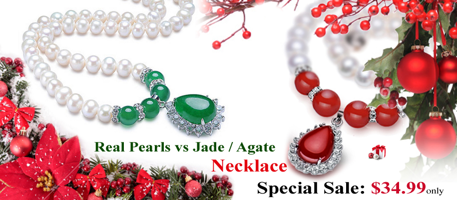 christmas pearl necklaces on sale