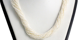 Seed and Tiny 1-2mm Rice Pearl Choker 21 Rows