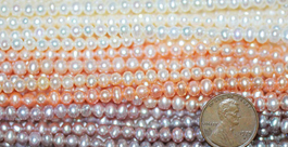 High AA+ Quality 3-4mm Semi-Round Potato Pearl Strand High AA+ Quality 3-4mm Semi-Round Potato Pearl Strand