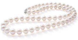 6.5-7.5mm High AA+ Quality Round Pearl Necklace 14K Solid Gold 6.5-7.5mm High AA+ Quality Round Pearl Necklace 14K Solid Gold