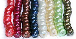7-8mm AA Side drilled Semi-Round Potato Pearl Strand 1.3mm or 1.7mm hole
