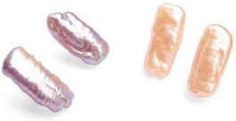 Biwa Pearl Earrings in 925 Sterling Silver Setting Biwa Pearl Earrings in 925 Sterling Silver Setting