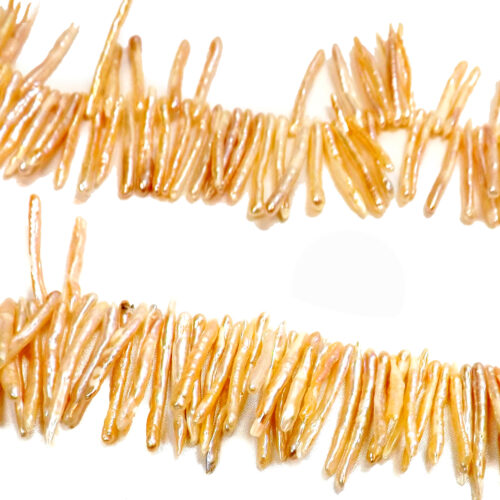 high quality stick pearl strands pink