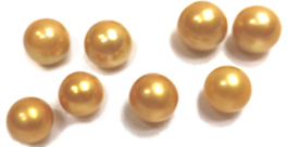 Edison Golden Colored Round Pearls All Sizes from 10-15mm UnDrilled High Quality