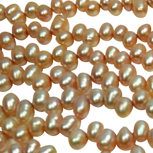 Natural Pink colored top drilled drop pearl strands