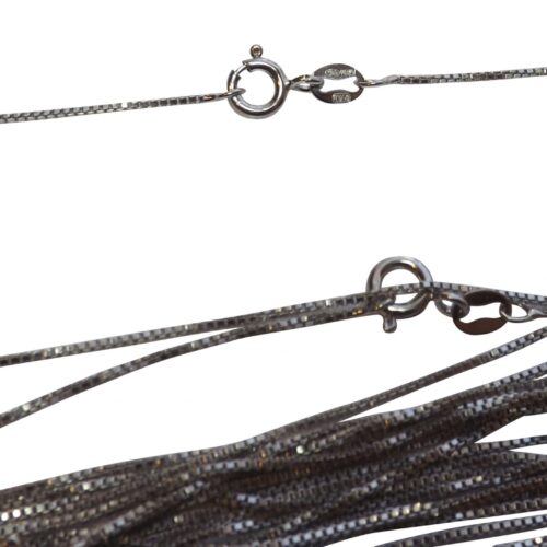 30in long silver box chain