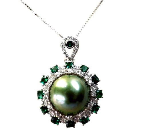 sterling silver sun flower shaped pearl pendant