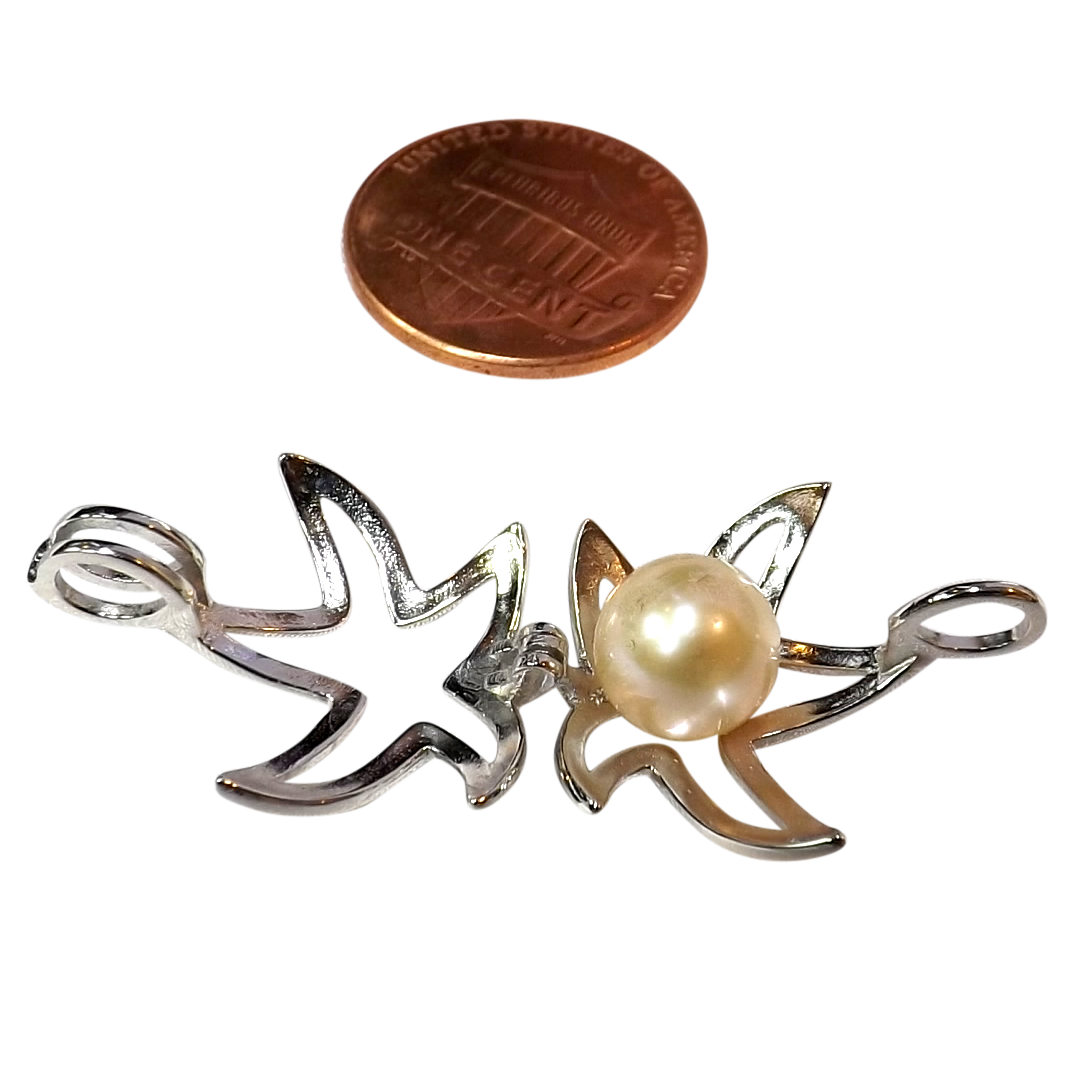 starfish shaped sterling silver locket