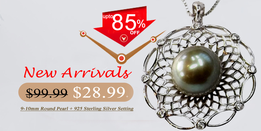 unique green colored pearl pendant on sale